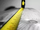 Tape measure measuring linear footage